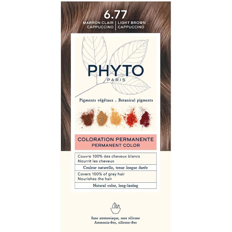 Крем-фарба для волосся Phyto (Фіто) Phytocolor Тон 6.77 (cвітло-каштановий капучіно)