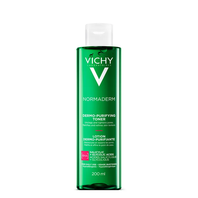 Тонік Vichy (Віши) Normaderm для очищення шкіри обличчя, що звужує пори, матує та покращує текстуру шкіри 200 мл