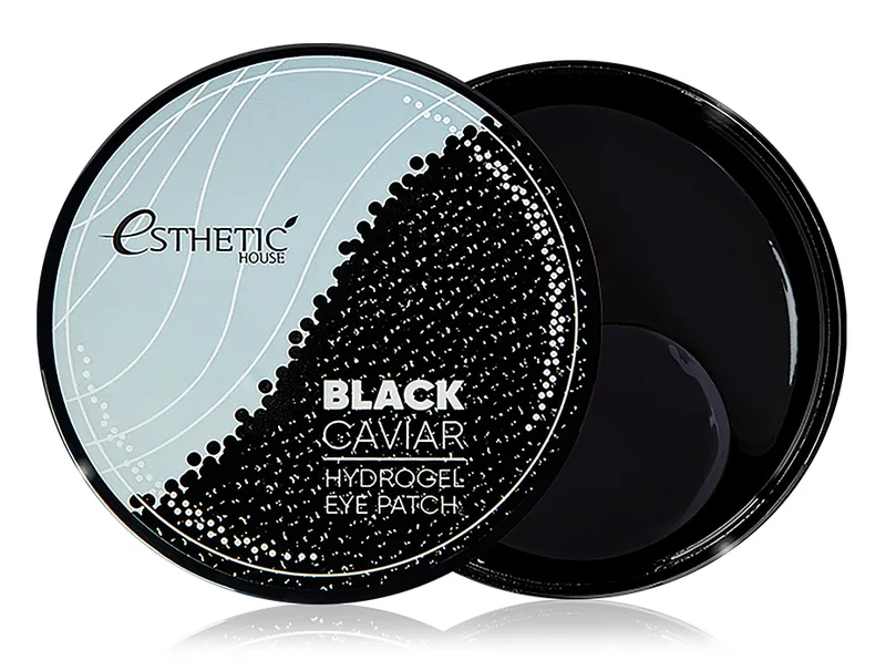 Гідрогелеві патчі під очі з екстрактом чорної ікри Esthetic House Black Caviar Hydrogel Eye Patch, 60шт