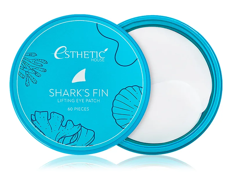 Гідрогелеві патчі під очі з екстрактом акулячого плавника Esthetic House Shark's Fin Lifting Eye Patch, 60шт