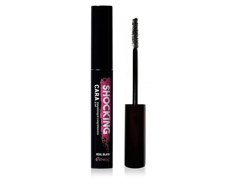 Туш для об'єму та подовження вій Esthetic House Shocking Cara Volumizing & Long Mascara Real Black, 8мл