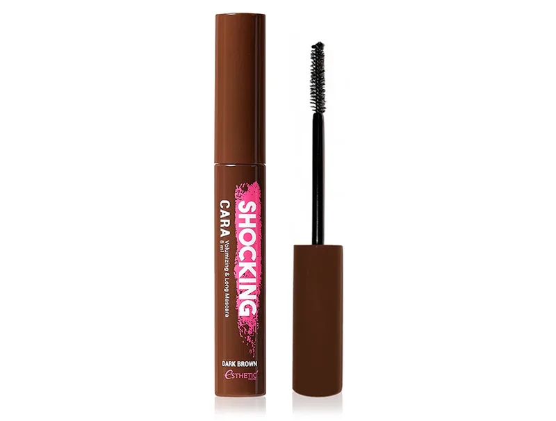 Туш для об'єму та подовження вій Esthetic House Shocking Cara Volumizing & Long Mascara Dark Brown, 8мл