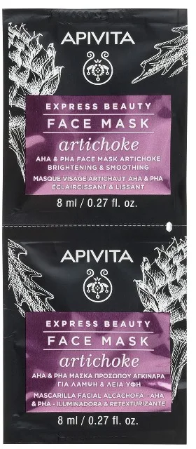 Маска Apivita (Апівіта) Express Beauty освітлююча звужує пори з Артишоком 2 х 8 мл