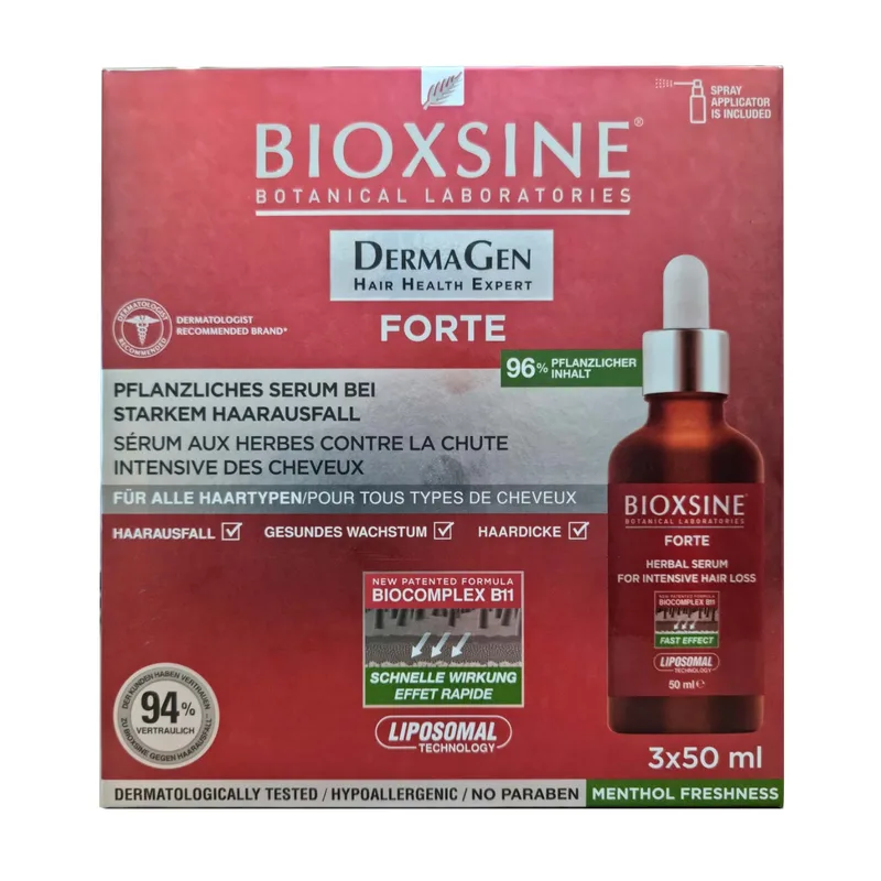 Сироватка Bioxsine Derma Gen Форте проти інтенсивного випадання для всіх типів волосся