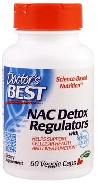 Антиоксидант Doctor's Best NAC Detox Regulators with Seleno Excell