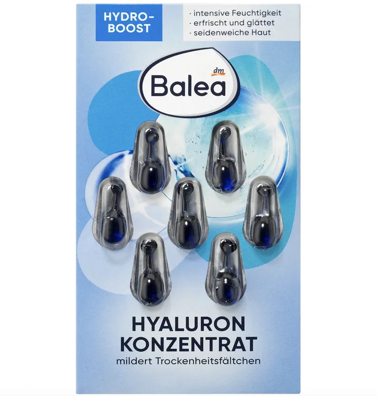 Сироватка Balea Hyaluron з гіалуроновою кислотою для інтенсивного зволоження 7 шт.