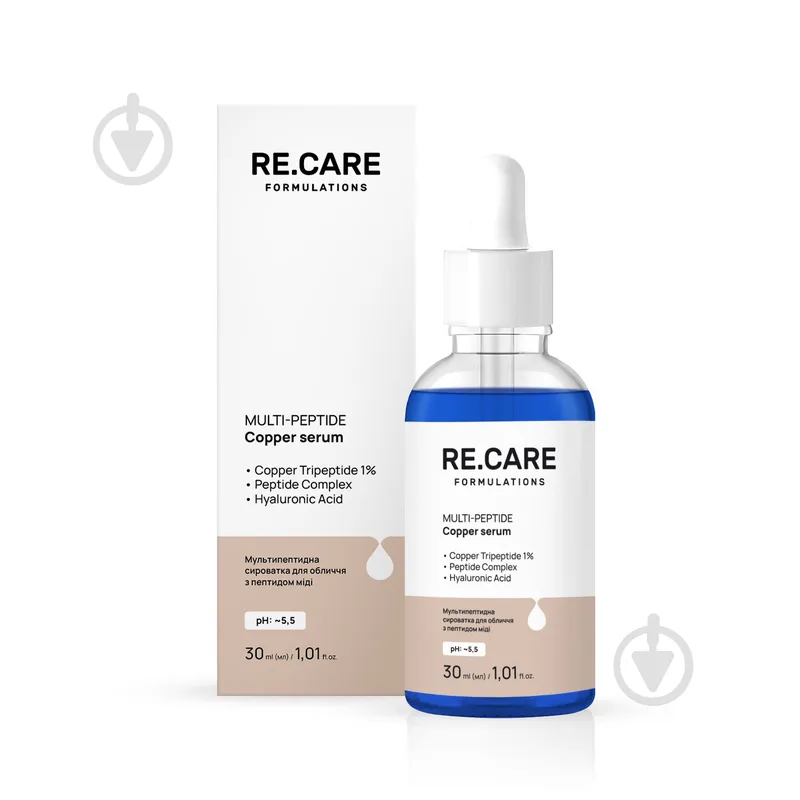 Сироватка для обличчя RE.CARE мультипептидна Multi-Peptide Copper Serum 30 мл