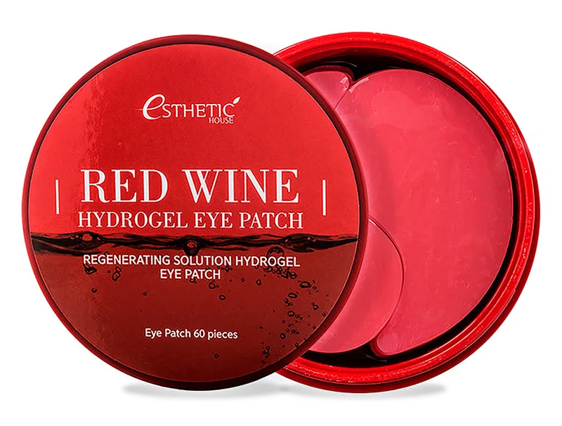 Гідрогелеві патчі під очі з екстрактом червоного вина Esthetic House Red Wine Hydrogel Eye Patch, 60шт