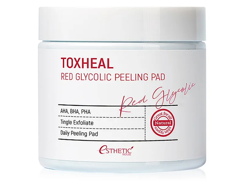 Пілінг-диски для обличчя з гліколевою кислотою Esthetic House Toxheal Red Glycolic Peeling Pad, 100шт