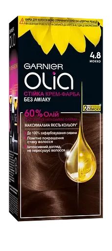 Фарба для волосся Garnier Olia, відтінок 4.8 (мокко), 112 мл (C6550700)