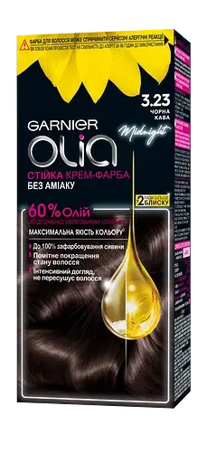 Фарба для волосся Garnier Olia, відтінок 3.23 (чорна кава), 112 мл (C6544300)
