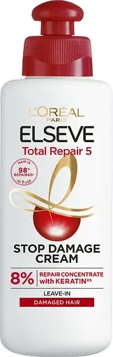 Крем L'Oreal Paris Elseve Повний Відновлення 5 Стоп Пошкодження для відновлення пошкодженого волосся, 200 мл