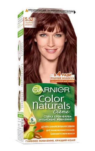 Фарба для волосся Garnier Color Naturals, відтінок 5.52 (Червоне дерево), 112 мл (C6542900)