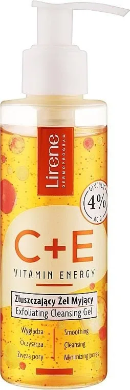 Гель для вмивання Lirene C + E Vitamin Energy відлущувальний 145 мл