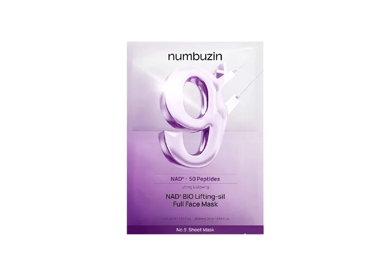 Ліфтинг-маска для підтяжки контуру обличчя - NUMBUZIN No.9 NAD+ BIO Lifting-sil Full Face Mask, 1 шт, 48 мл