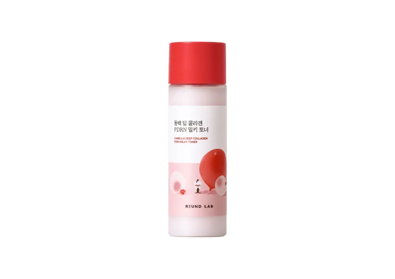 Молочковий тонер з PDRN, колагеном та екстрактом камелії 150 мл Round lab camellia deep collagen pdrn milky toner
