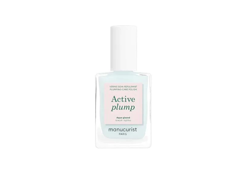 Лак для нігтів з колагеном та перламутровим молочним покриттям MANUCURIST Active Plump Aqua Glazed 15 мл