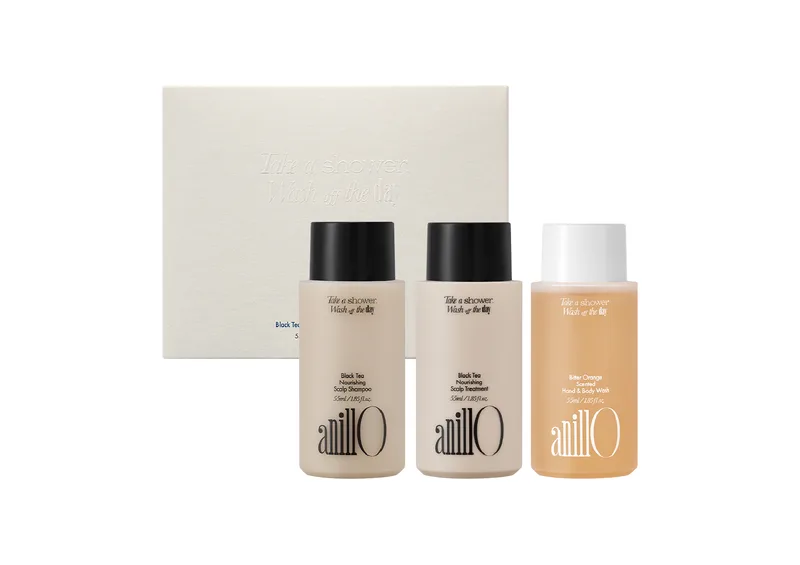 ANILLO Black Tea & Bitter Orange Travel Shower Kit