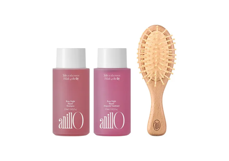 ANILLO Rosy Night Hair and Brush Set