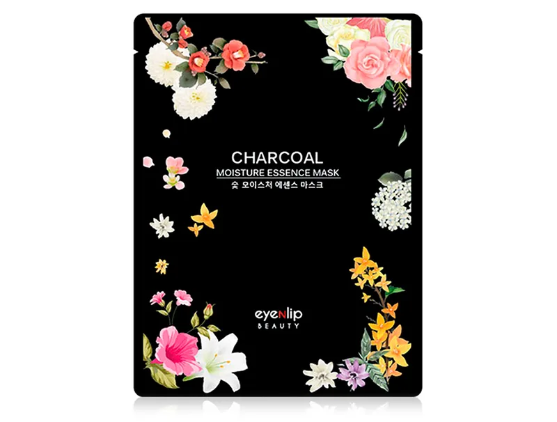 Зволожуюча маска для обличчя з деревним вугіллям Eyenlip Charcoal Moisture Essence Mask