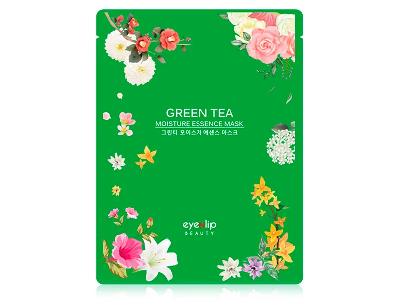 Зволожуюча маска для обличчя із зеленим чаєм Eyenlip Green Tea Moisture Essence Mask