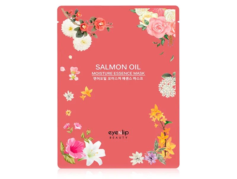 Зволожуюча маска для обличчя з лососевою олією Eyenlip Salmon Oil Moisture Essence Mask