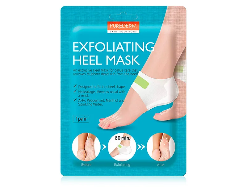 Очищаюча маска для п'ят Purederm Exfoliating Heel Mask