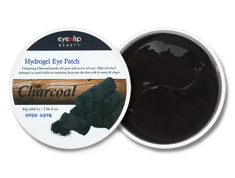 Гідрогелеві патчі під очі з порошком деревного вугілля Eyenlip Charcoal Hydrogel Eye Patch, 60шт