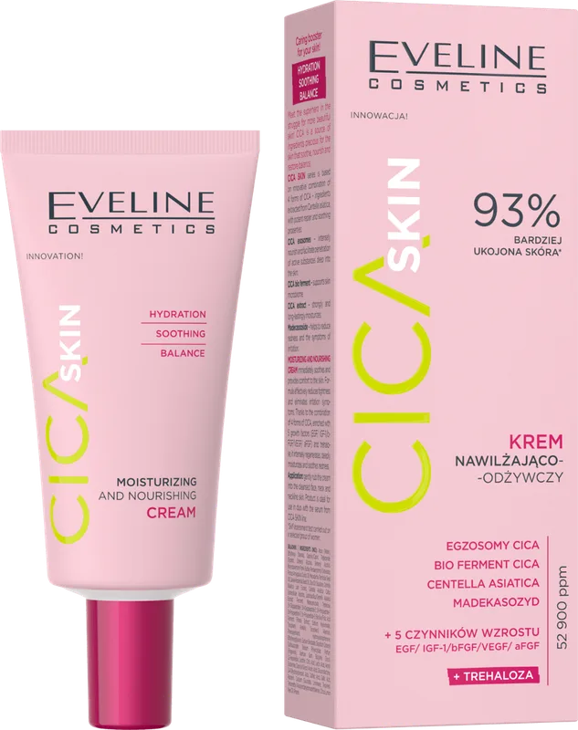 Крем для обличчя Eveline Cica Skin зволожувальний та живильний 50 мл