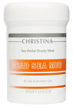 Маска краси з брудом Мертвого моря для жирної шкіри Christina Sea Herbal Beauty Dead Sea Mud Mask