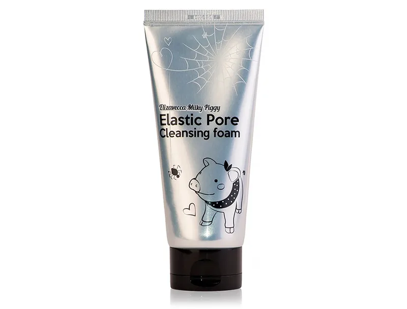 Чорна пінка-маска для вмивання обличчя Elizavecca Milky Piggy Elastic Pore Cleansing Foam, 120мл
