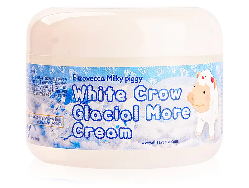 Освітлюючий крем для обличчя з ефектом сяйва Elizavecca Milky Piggy White Crow Glacial More Cream, 100мл