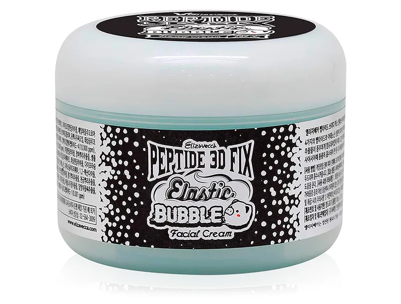 Омолоджуючий бульбашковий крем для обличчя Elizavecca Peptide 3D Fix Elastic Bubble Facial Cream, 100мл