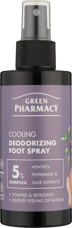 Спрей для ніг Green Pharmacy Complex Herbal Care дезодоруючий та охолоджуючий 5%, 150 мл