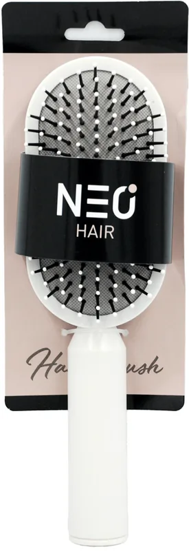 Щітка масажна NEO hair овальна біло-сіра
