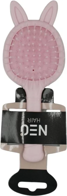 Щітка масажна дитяча NEO hair продувна з вушками рожева