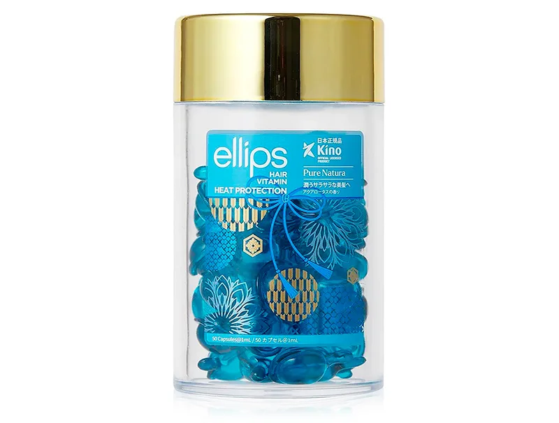 Вітаміни для волосся "Сила лотоса" з екстрактом блакитного лотоса - Ellips Hair Vitamin Pure Natura Japan Limited