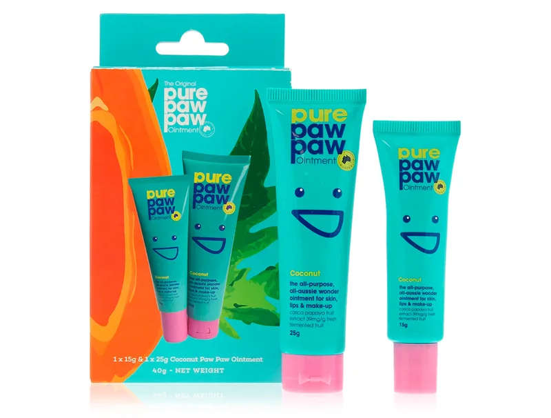 Набір відновлюючих бальзамів для губ «Кокос» Pure Paw Paw Ointment Coconut Duo