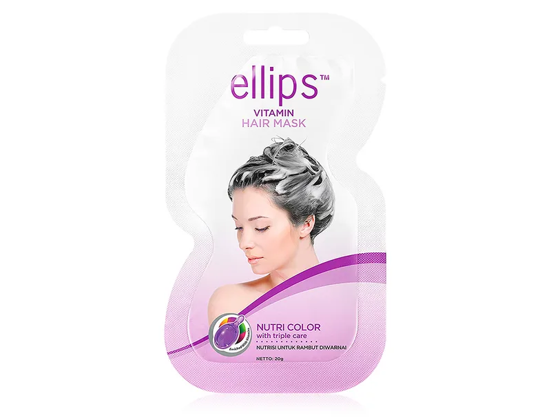 Маска для фарбованого волосся «Сяйво кольору» Ellips Vitamin Hair Mask Nutri Color With Triple Care, 20г
