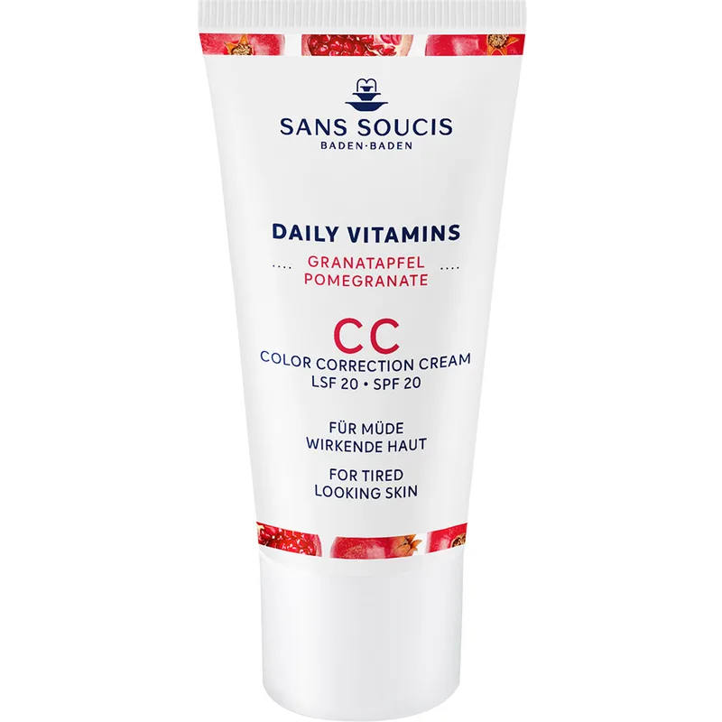 Крем Sans Soucis (Сан Сусі) Daily Vitamins Гранат CC коректор від втоми шкіри обличчя SPF20 30 мл