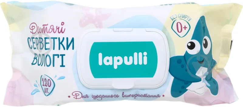 Дитячі вологі серветки LAPULLI з клапаном