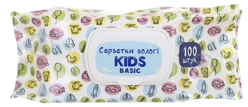 Дитячі вологі серветки Bambinelli Basic line 100 шт.