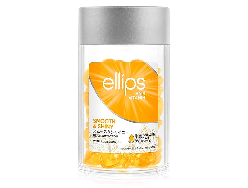 Сироватка для волосся «Розкішне сяйво» з олією алое вера Ellips Hair Vitamin Smooth & Shiny With Aloe Vera Oil, 50шт по 1мл