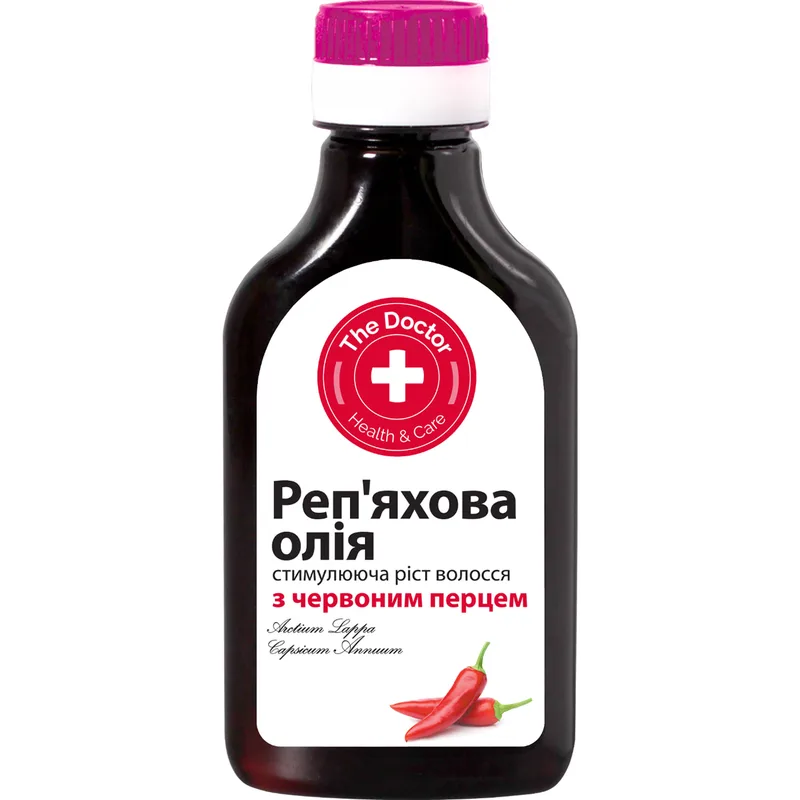 Олія для волосся Домашній Доктор реп'яхова з червоним перцем стимулююча ріст волосся 100 мл