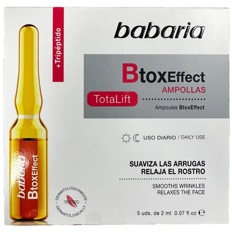 Ампули Babaria (Бабарія) Btox Effect для зрілої шкіри з ліфтинг-ефектом, 5х2 мл