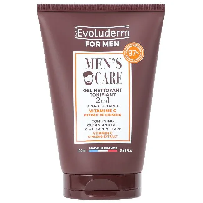 Гель Evoluderm (Еволюдерм) для обличчя очищуючий тонізуючий чоловічий 100 мл