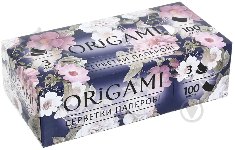 Серветки гігієнічні у коробці ORIGAMI Deluxe 100 шт.