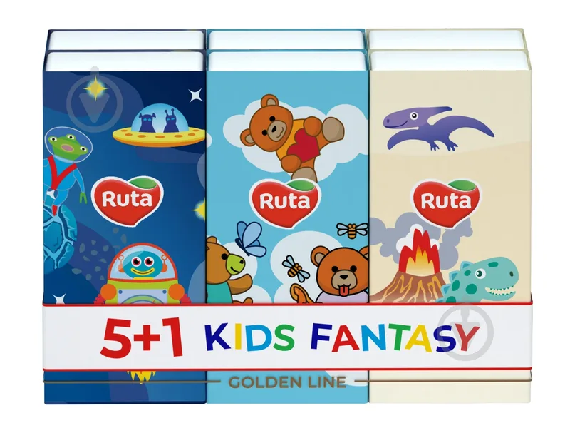 Носові хустинки у коробці Ruta Kids Fantasy 6 шт.