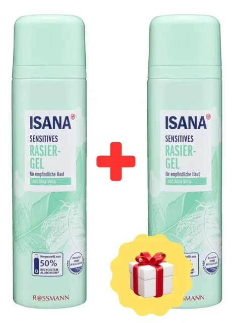Гель для гоління жіночий Sensitives mit Aloe Vera 150 мл + 150 мл у ПОДАРУНОК Isana (369943868)