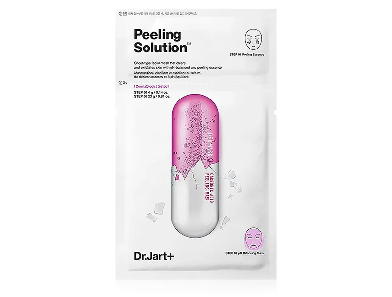 Тканинна 2-х ступінчаста пілінг-маска для обличчя Dr. Jart+ Dermask Ultra Jet Peeling Solution